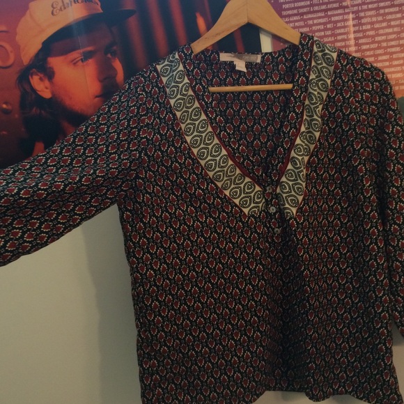 Bohemian quarter length sleeve top - Picture 1 of 4