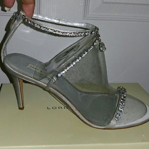 Millionaire jeweled satin sandals