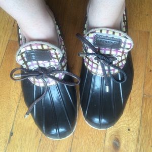 Sperry Topsider Plaid Duck Booties
