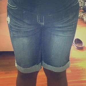 SIZE 18- Bermuda Shorts w/ Some Distressing