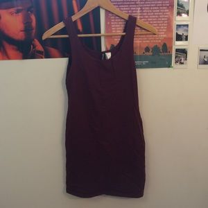 H&M Burgundy body tight dress
