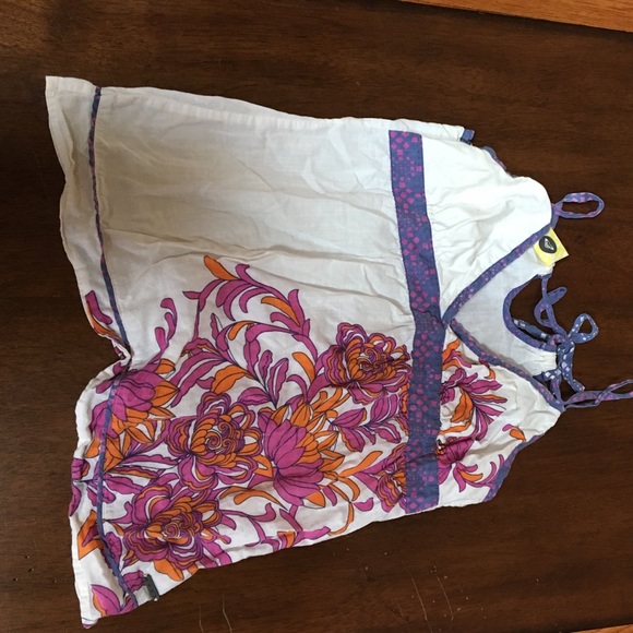 White tank top with flowers