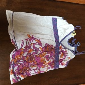 White tank top with flowers