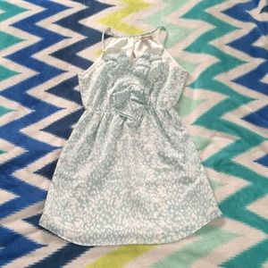 Blue cheetah print dress