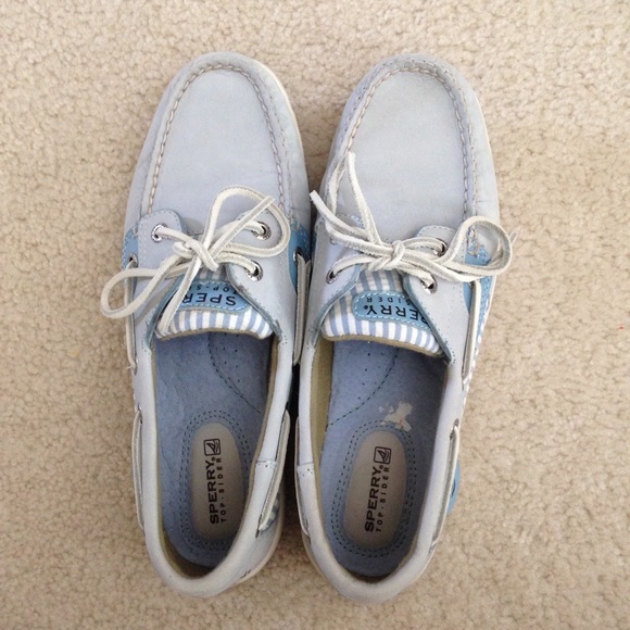 Light Blue Seersucker Sperry's