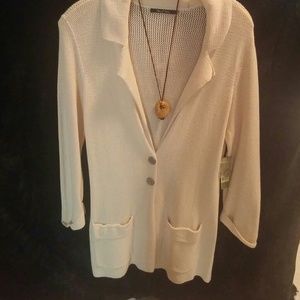 Nicandzoe blanch almond light sweater