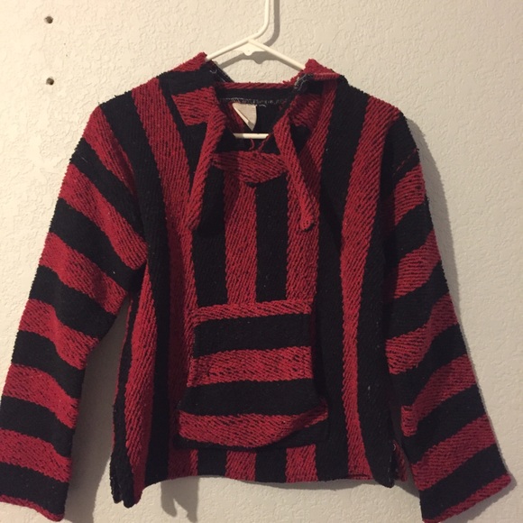 Baja stripped hoodie made in Mexico Poncho
