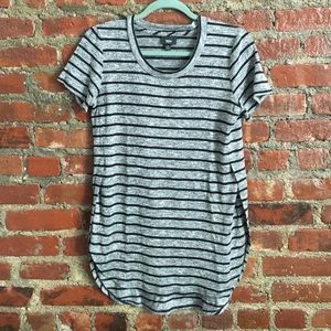 Grey Striped Tunic Tee