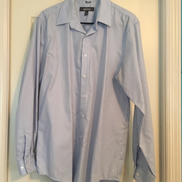 Blue striped button up