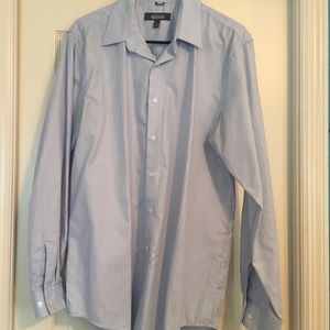 Blue striped button up