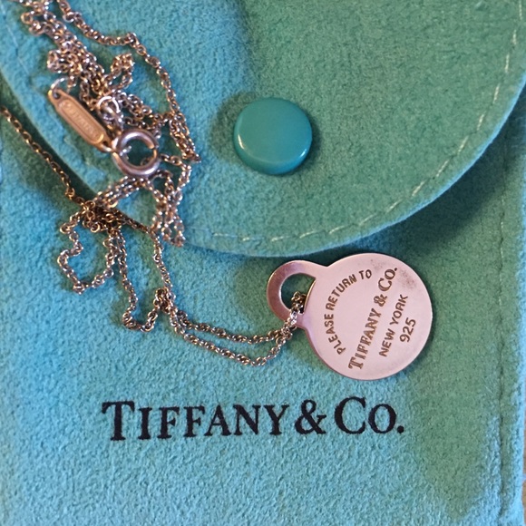 Tiffany & Co. round tag pendant necklace