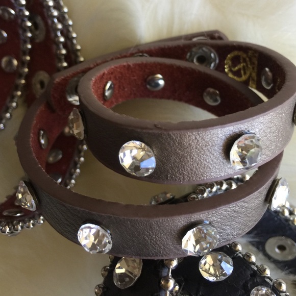 Set of 3 wrap bracelets with crystals! 💞 - Picture 3 of 4