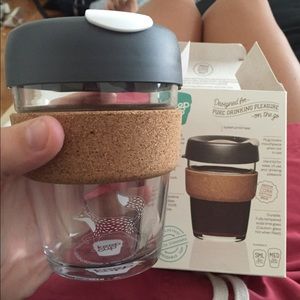 Brand new! Awesome to-go coffee cup. Glass