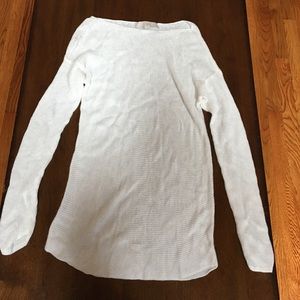 White knit sweater