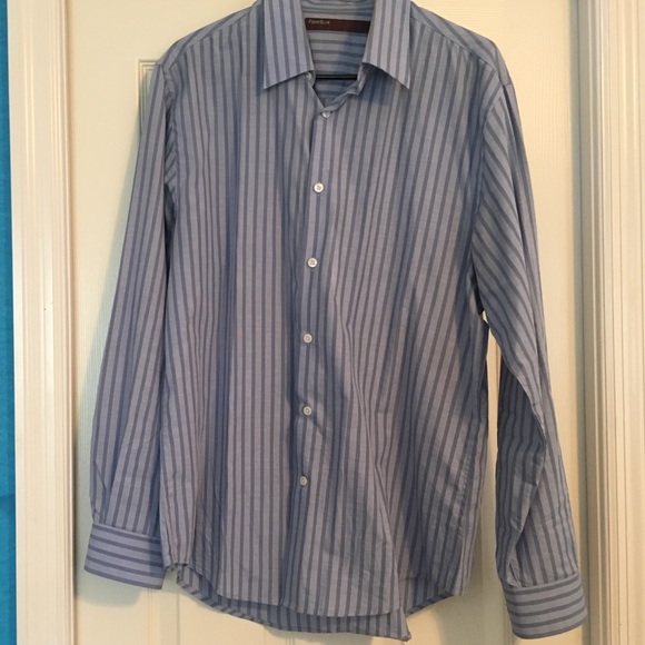 Blue striped button up