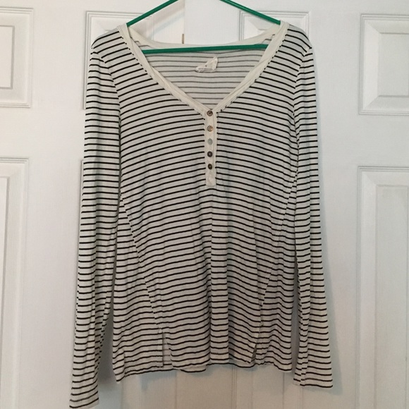 Anthropologie Striped Henley