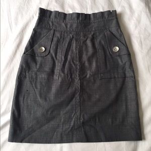 Liquid grey work skirt from anthropologie
