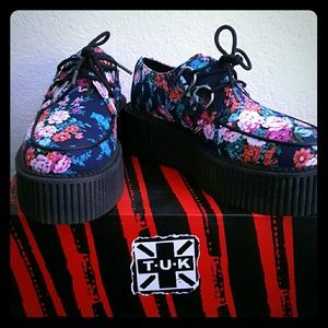 Floral Creepers by T.U.K Footwear
