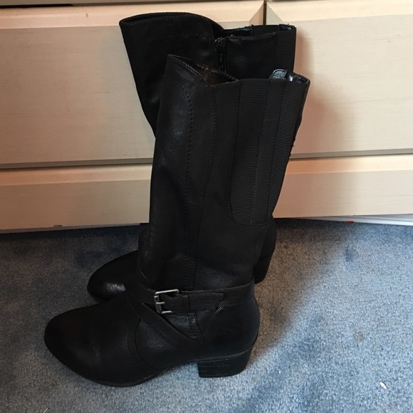 Black long boots
