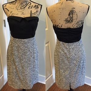 Strapless Tweed Dress