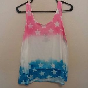 Red white and blue ombre tank.