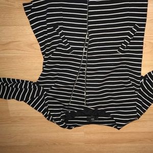 Striped blazer with zipper