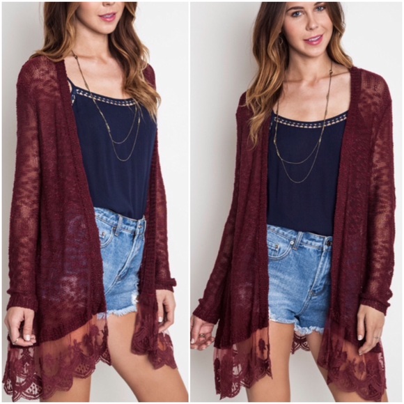 Wine & Lace Cardi - Picture 2 of 4