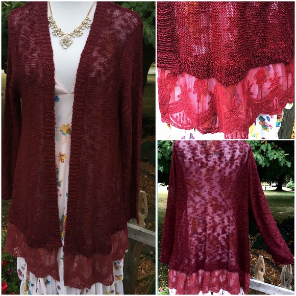 Wine & Lace Cardi - Picture 4 of 4