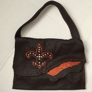 Leather Rhinestone Bag! 14x10! Leather Rhinestone Bag! 14x10!