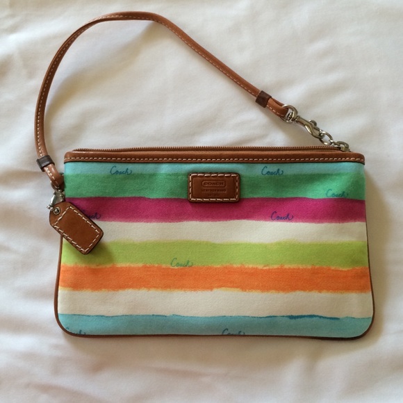 Coach Handbags - LAST DAY!! Final-Coach Large Wristlet Multi-Color