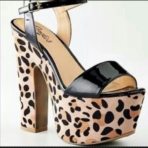 Brand new candies print platform heels size 9.