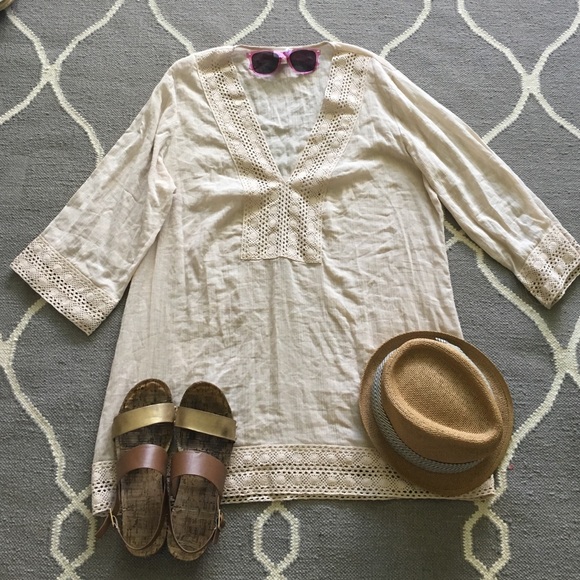 Bar III crochet trim swim cover