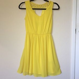 Bright Yellow Skater Dress