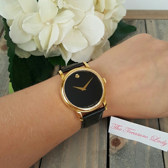 SOLD - Movado Museum Men's leather watch 2100005 - Picture 2 of 4