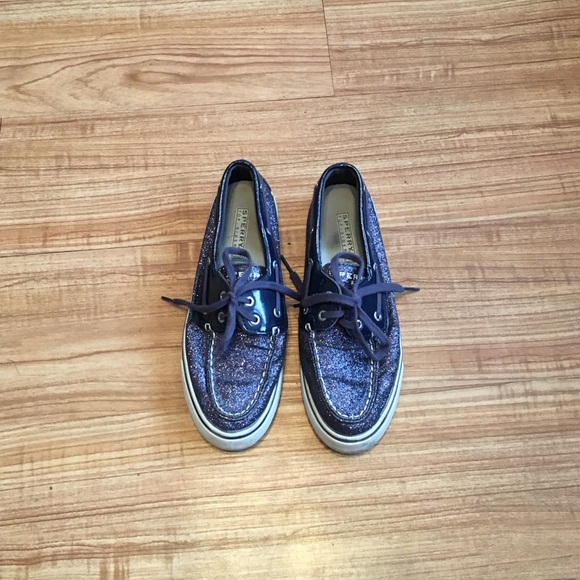 Navy Blue sparkly Sperry's!