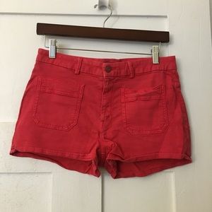 MOTHER Brand Red Shorts