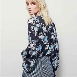 Free People Easy Girl Printed Top