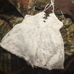 White Lacey romper