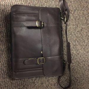 Genuine leather laptop bag