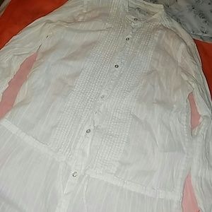 Gap White Sheer Blouse xs