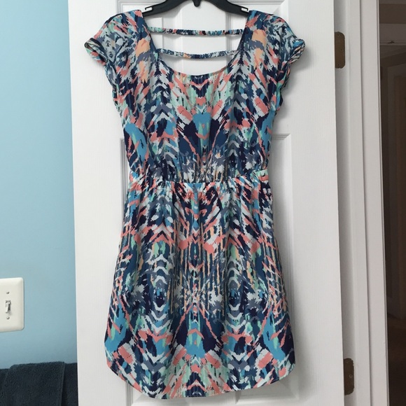 Colorful summer sun dress