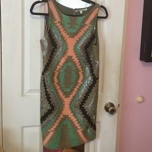Beaded shift dress