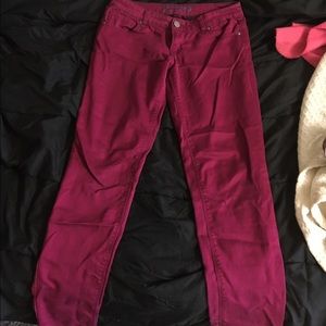 Magenta jeans