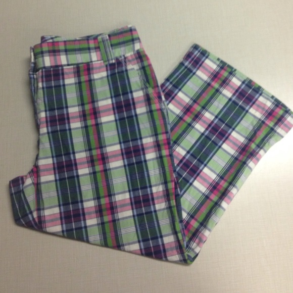 J.Crew plaid cropped pants