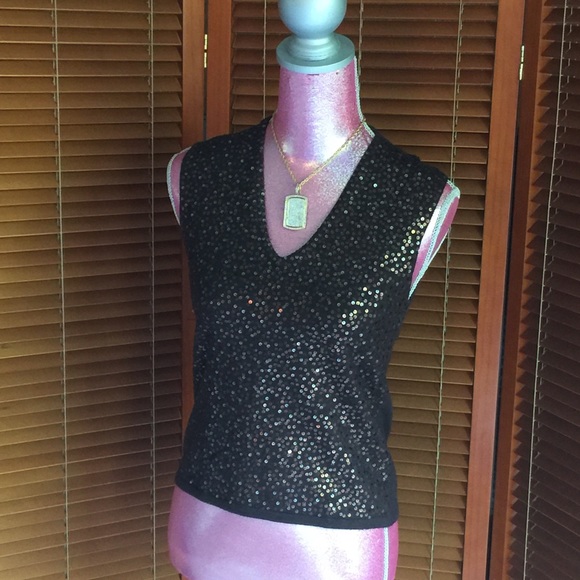 The Limited Sequined V-Neck sweater - Picture 1 of 3