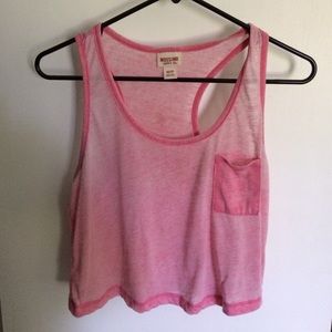 Loose pink crop top