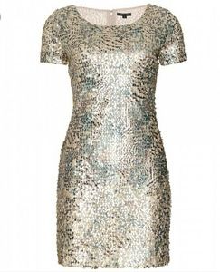 Gold matte sequins dress