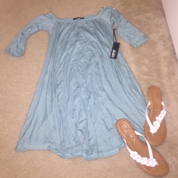 Lulus "Hold The phone sea foam swing dress"
