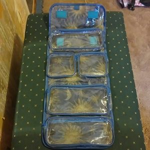 Sun and moon cosmetic organizer bag