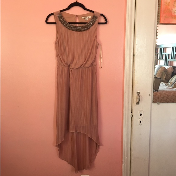 Hi low pleated dress